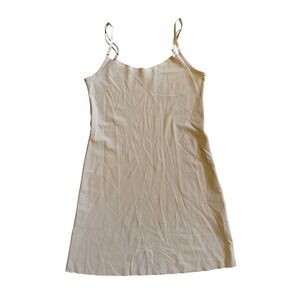 Commando S/M Beige Spaghetti Strap Slip Spandex Stretch Dress European Fabric